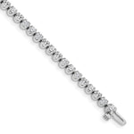 14k White Gold Complete 3.15 carat A Diamond 4-prong Tennis Bracelet
