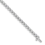 14k White Gold Complete 3.8 carat Round VS Diamond 4-prong Tennis Bracelet