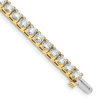 14k Complete 10.8 carat Round AA Diamond 4-prong Tennis Bracelet