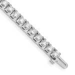 14k White Gold Complete 10.8 carat Round AAA Diamond 4-prong Tennis Bracelet