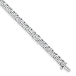 14k White Gold Complete 1.25 carat Round A Diamond 4-prong Tennis Bracelet