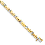 14k Complete 2.8 carat Round VS Diamond Bar Link Tennis Bracelet