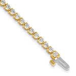 14k Complete 3.3 carat Round VS Diamond 3-prong Tennis Bracelet