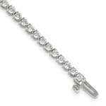 14k White Gold Complete 3.3 carat Round VS Diamond 3-prong Tennis Bracelet