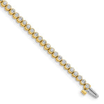 14k Complete 2.13 carat Round VS Diamond 2-prong Tennis Bracelet