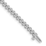 14k White Gold Complete 3.06 carat Round VS Diamond 2-prong Tennis Bracelet