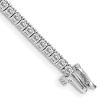 14k White Gold Complete 3.05 carat Round AA Diamond 4-prong Tennis Bracelet