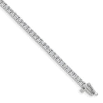 14k White Gold Complete 3.92 carat Round AAA Diamond 4-prong Tennis Bracelet