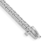 14k White Gold Complete 4.92 carat Round VS Diamond 4-prong Tennis Bracelet