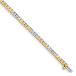 14k Complete 2.17 carat Round AAA Diamond 4-prong Tennis Bracelet