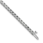 14k White Gold Complete 2.86 carat Round AA Diamond 4-prong Tennis Bracelet