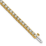 14k Complete 4.65 carat Round AAA Diamond 4-prong Tennis Bracelet