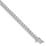 14k White Gold Complete 1.75 carat Round AA Diamond 4-prong Tennis Bracelet