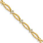 14k Complete 1/5 carat Round AAA Diamond Cluster Fancy Bracelet