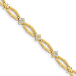 14k AAA Diamond Fancy Bracelet