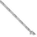 14k White Gold Complete 1.5 carat Round VS Diamond Paperclip Link Tennis Bracelet