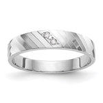 14k White Gold AA Quality Trio Ladies Wedding Band
