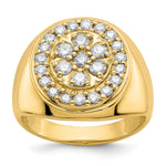 IB Goodman 14k 1 carat AA Diamond Mens Cluster Ring