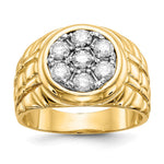 IB Goodman 14k 1 carat VS Diamond Mens Cluster Ring