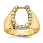 IB Goodman 14k 1/2 carat AAA Diamond Mens Horseshoe Ring