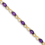 14k 7x Oval Amethyst bracelet