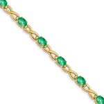 14k 7x Oval Emerald bracelet