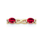 14k 7x Oval Ruby bracelet