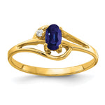 14k 5x Oval Sapphire VS Diamond ring