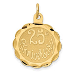 14k 25th ANNIVERSARY Disc Charm