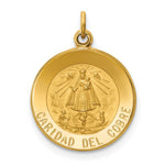 14k Caridad Del Cobre Medal Pendant
