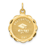 14k GRADUATION DAY with Cap Engravable Disc Charm