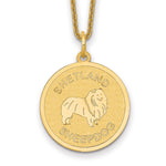 14k Shetland Sheepdog Disc Necklace