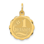 14k #1 GRANDPA Engravable Disc Charm