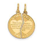 14K MIZPAH COIN 2-piece Round Charm