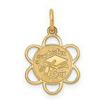 14k GRADUATION DAY Scalloped Edge Charm