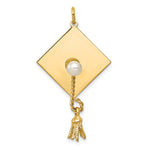 14k Graduation Cap with FW Cultured Pearl Charm