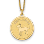 14k Chihuahua Disc Necklace