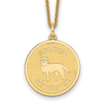 14k Golden Retriever Disc Necklace