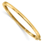 14k Polished Solid Hinged Bangle