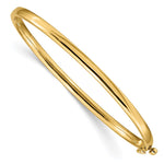 14k Polished Solid Hinged Bangle Bracelet