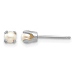 14k White Gold June/Freshwater Cultured Pearl Stud Earrings