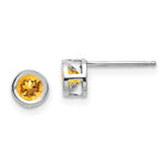 14k White Gold November Citrine Earrings