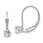 14k White Gold White Topaz/April Earrings