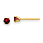 14k January/Garnet Post Earrings