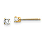 14k April/White Topaz Post Earrings