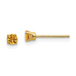 14k November/Citrine Post Earrings