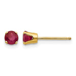 14k Round July/Ruby Post Earrings
