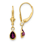 14k 6x Rhodolite Garnet/June Earrings