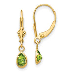 14k 6x August/Peridot Earrings