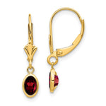 14k 6x Garnet/January Earrings